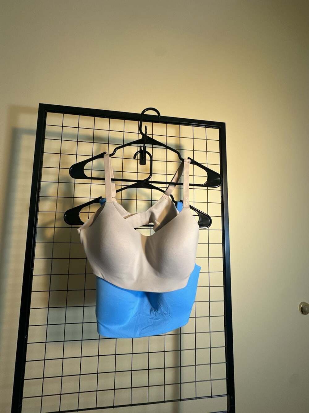 Aerie Smoothez by Aerie Padded Wire-Free Bralettes (Beige and Blue), Size L